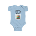"My Little Mix Bag of Nuts" Multiracial Message Baby Onesie