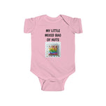 "My Little Mix Bag of Nuts" Multiracial Message Baby Onesie